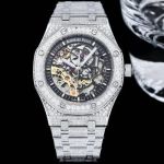 Full Diamond Audemars Frosted Gold Replica Piguet Royal Oak   Limited Watch